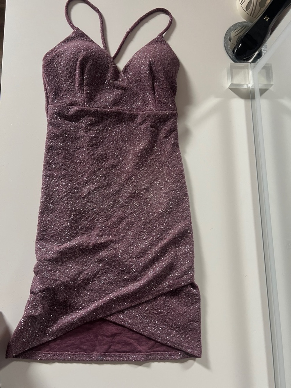Windsor Sparkle Bodycon Cocktail Dress in Dusty Plum